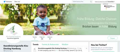 Kita-Einstieg Twitter-Seite